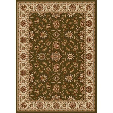 RADICI USA INC Radici 1592-1061-SAGES Como Rectangular Sage Greens Traditional Italy Area Rug; 5 ft. 5 in. W x 7 ft. 7 in. H 1592/1061/SAGES